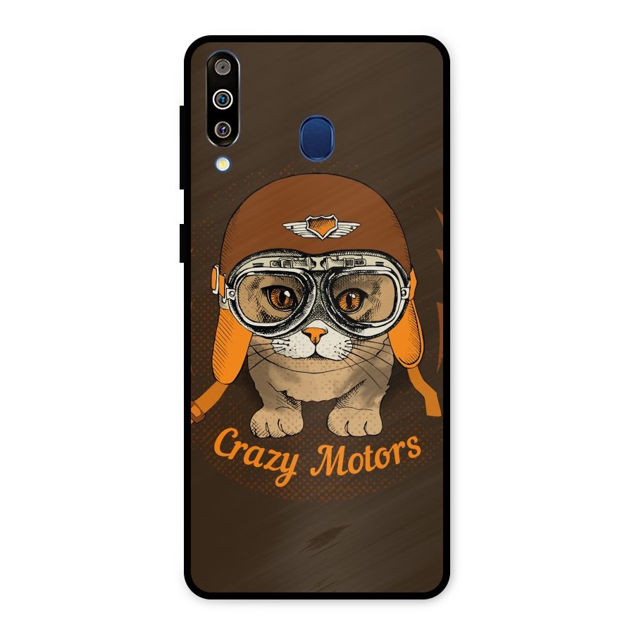 Crazy cat Metal Back Case for Galaxy M30