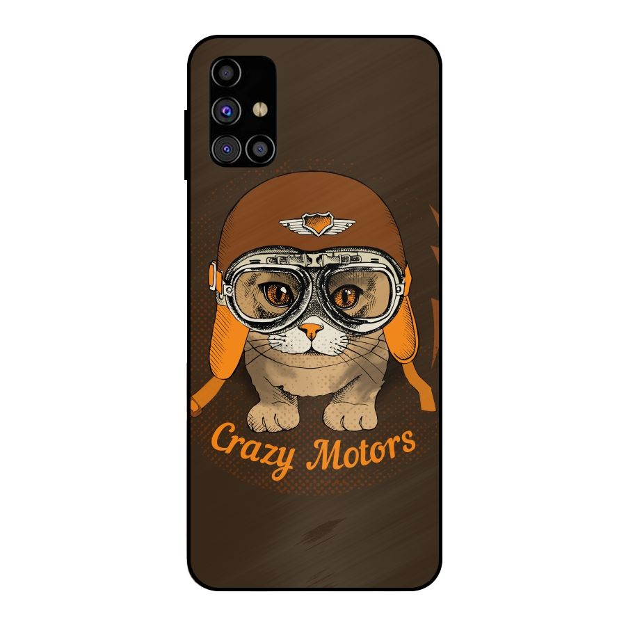 Crazy cat Metal Back Case for Galaxy M31s