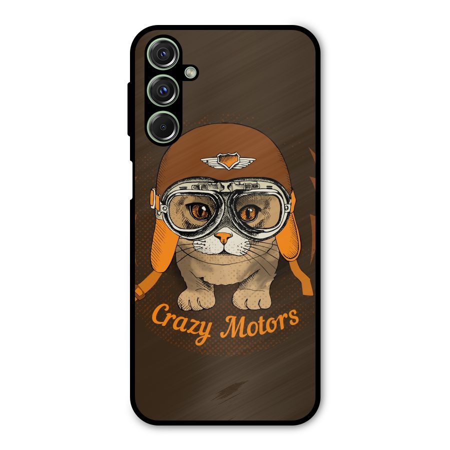 Crazy cat Metal Back Case for Galaxy M34
