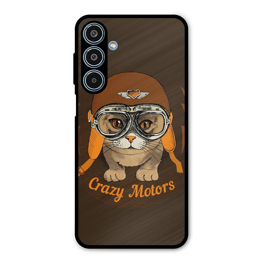 Crazy cat Metal Back Case for Galaxy M35