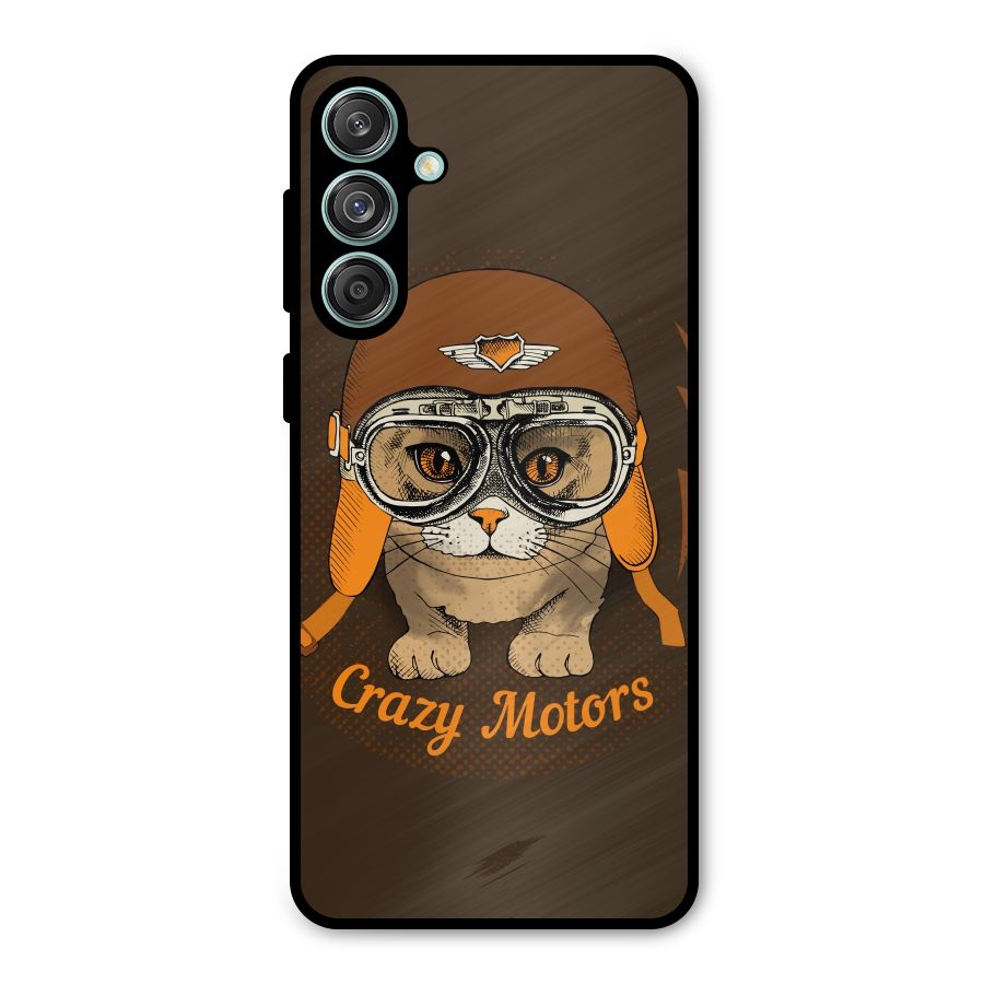 Crazy cat Metal Back Case for Galaxy M55 5G