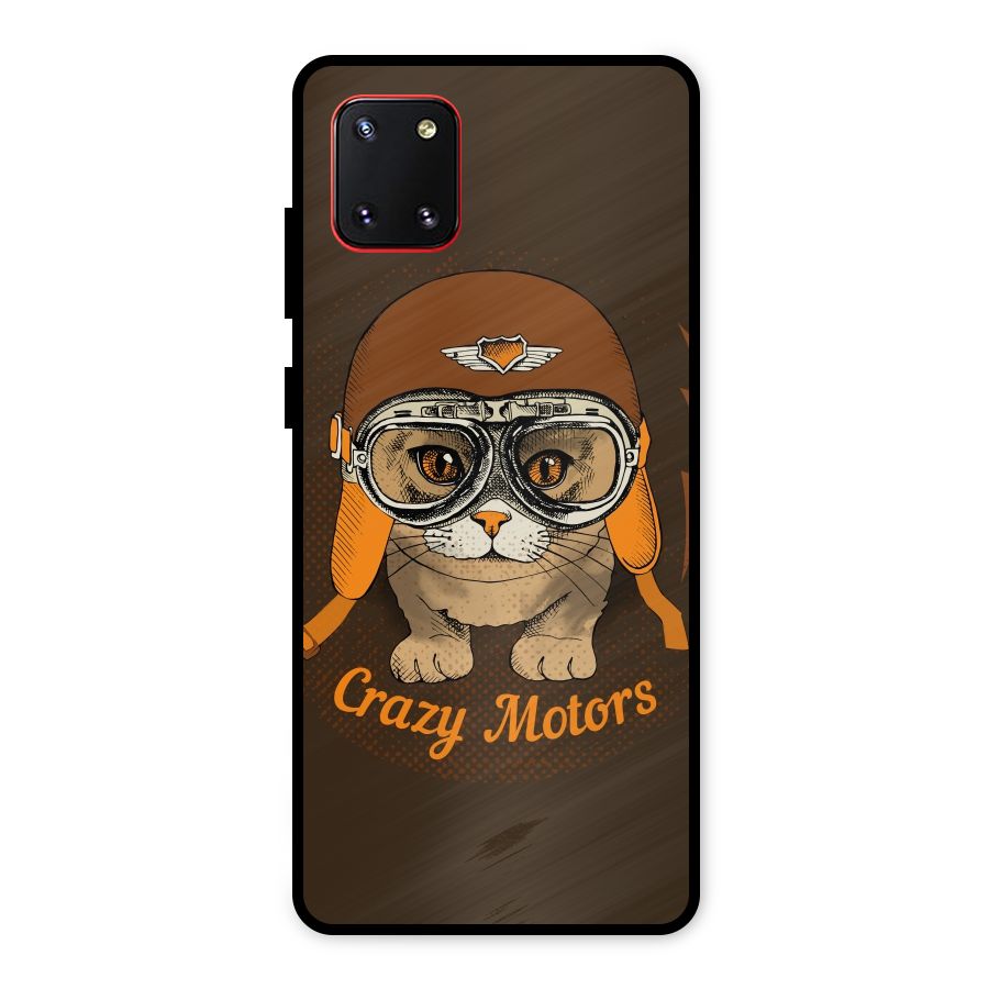 Crazy cat Metal Back Case for Galaxy Note 10 Lite