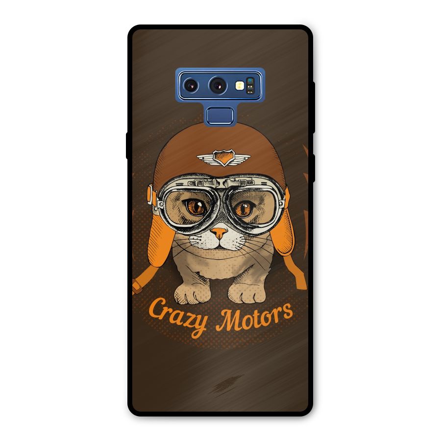 Crazy cat Metal Back Case for Galaxy Note 9