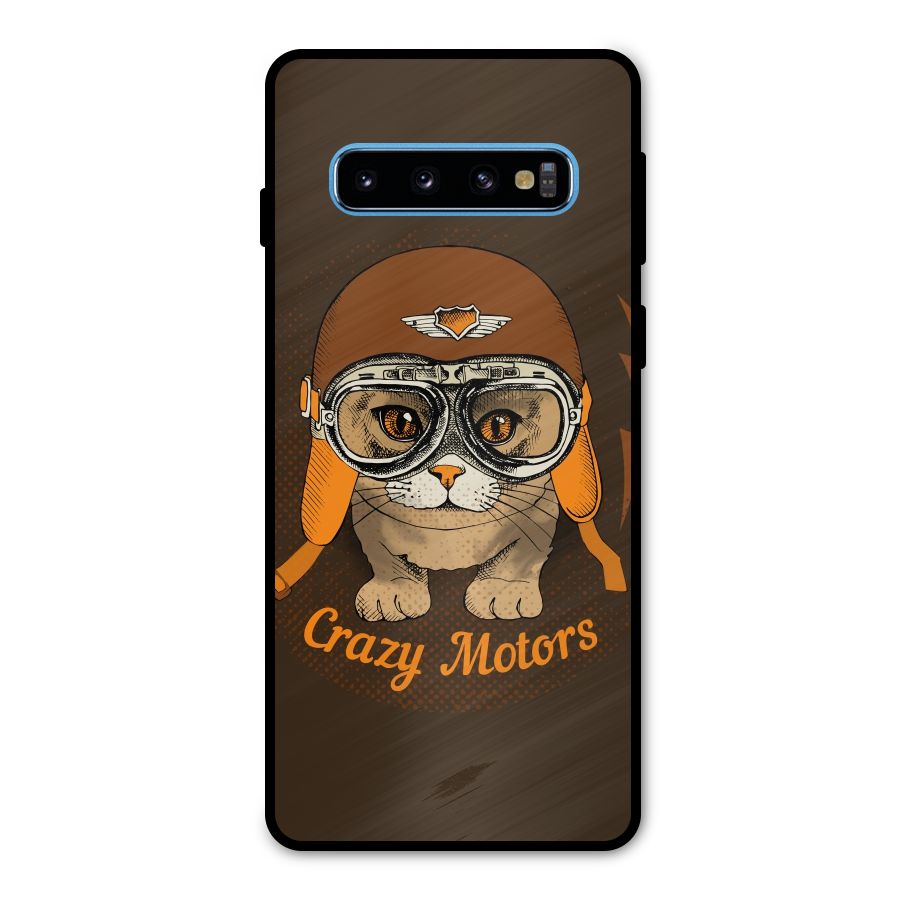 Crazy cat Metal Back Case for Galaxy S10