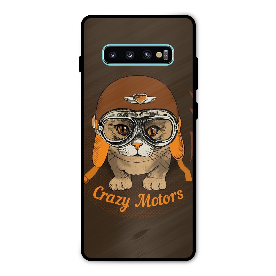 Crazy cat Metal Back Case for Galaxy S10 Plus