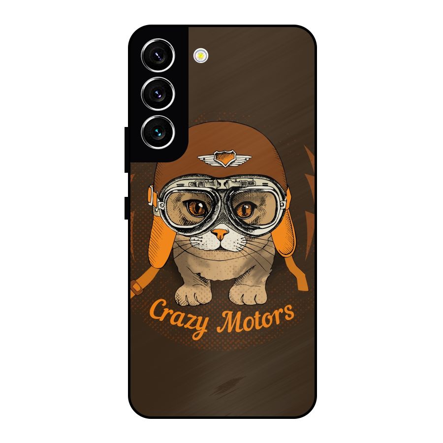 Crazy cat Metal Back Case for Galaxy S22 5G