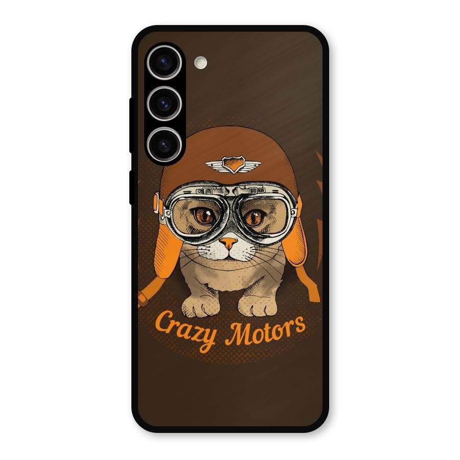 Crazy cat Metal Back Case for Galaxy S23 Plus
