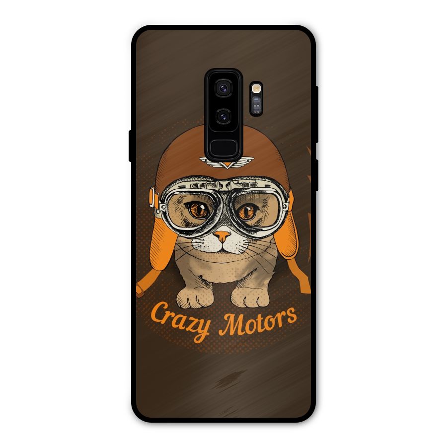 Crazy cat Metal Back Case for Galaxy S9 Plus
