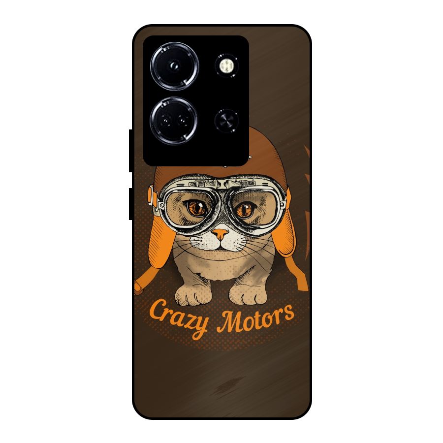 Crazy cat Metal Back Case for Infinix Note 30 5G