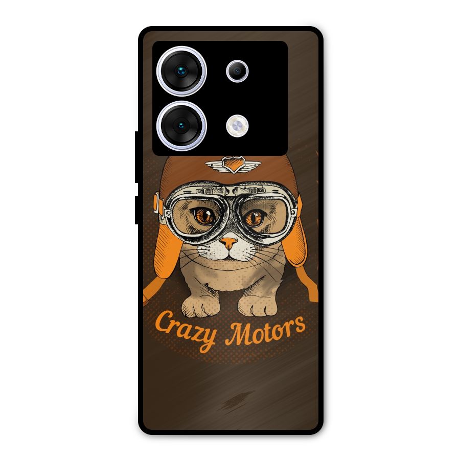 Crazy cat Metal Back Case for Infinix Zero 30 5G