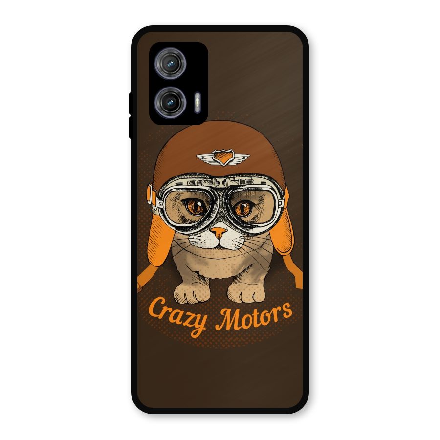 Crazy cat Metal Back Case for Moto G73