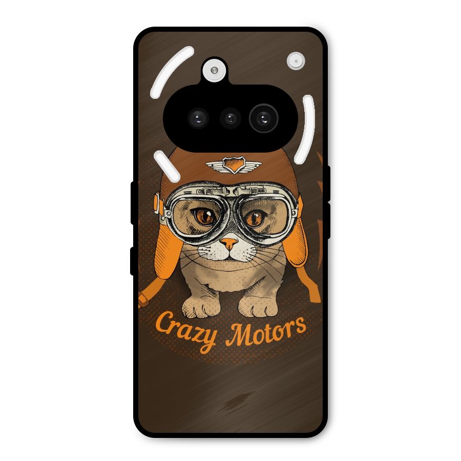 Crazy cat Metal Back Case for Nothing Phone 3a