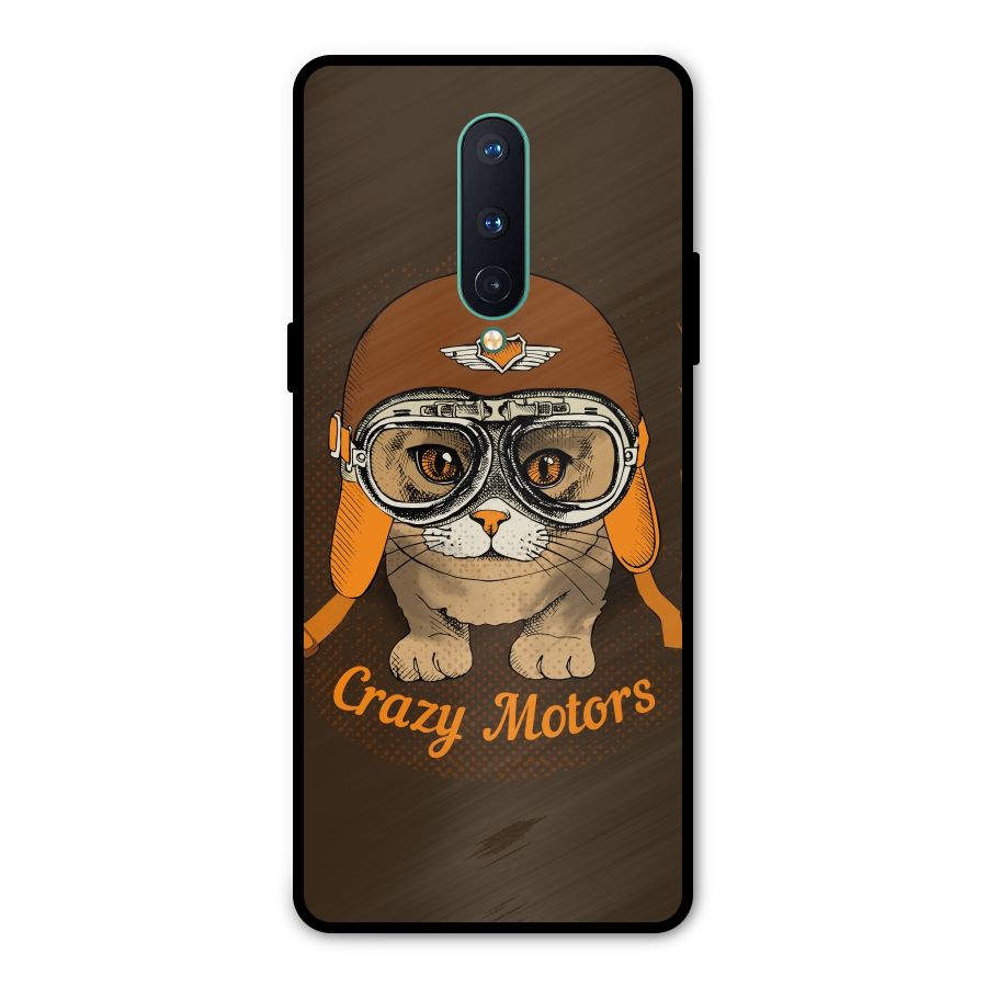 Crazy cat Metal Back Case for OnePlus 8