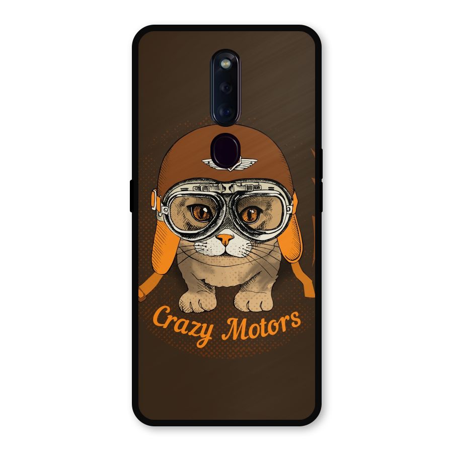 Crazy cat Metal Back Case for Oppo F11 Pro