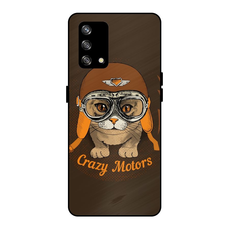Crazy cat Metal Back Case for Oppo F19