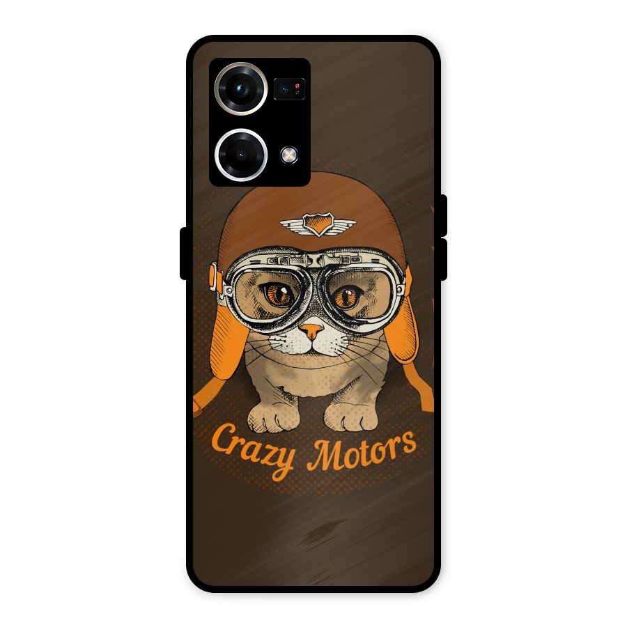 Crazy cat Metal Back Case for Oppo F21 Pro 4G