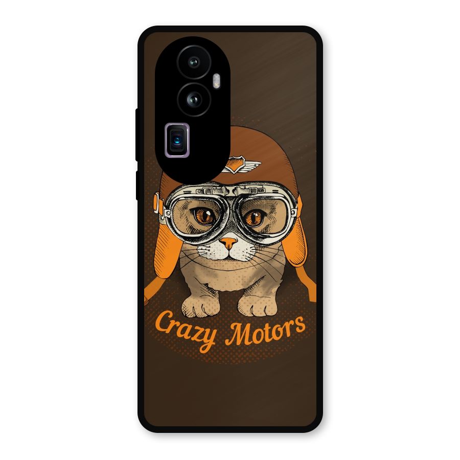 Crazy cat Metal Back Case for Oppo Reno10 Pro Plus