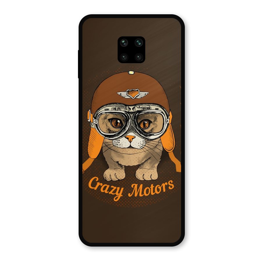 Crazy cat Metal Back Case for Poco M2