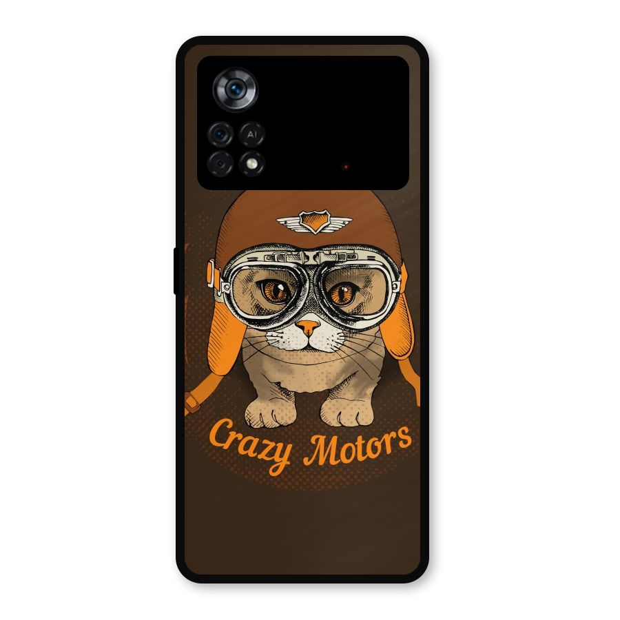 Crazy cat Metal Back Case for Poco X4 Pro 5G