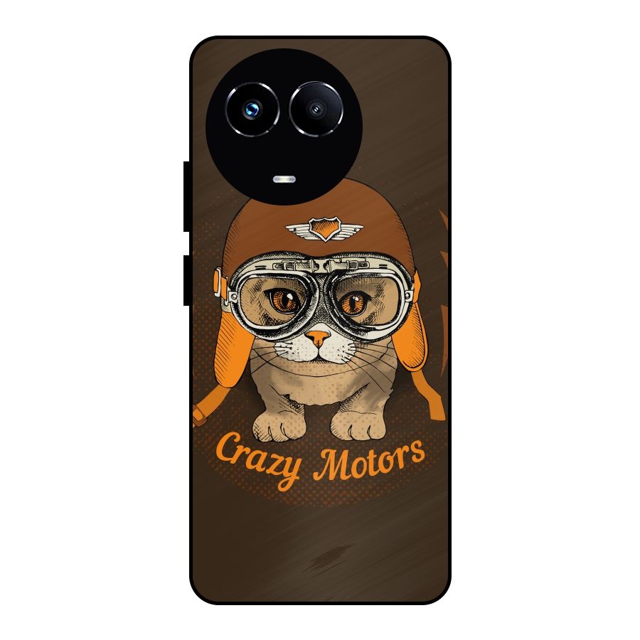Crazy cat Metal Back Case for Realme 11X