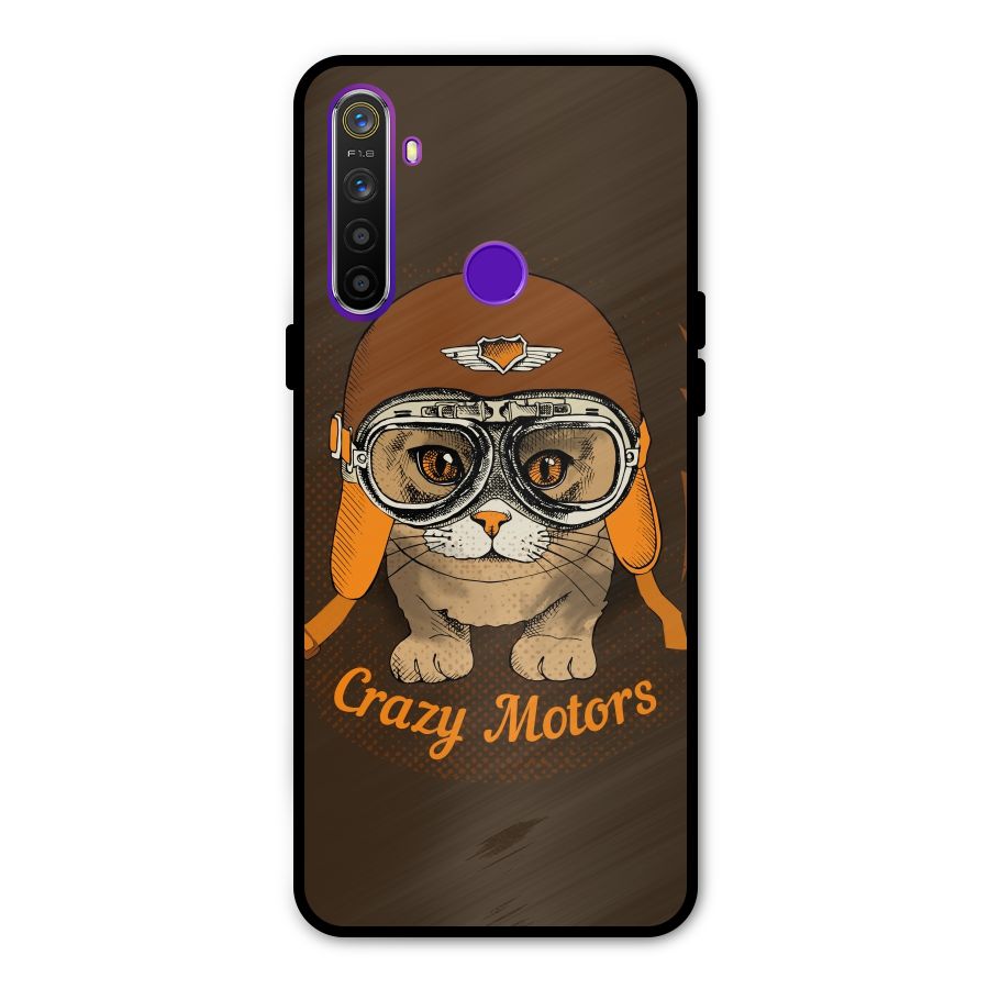 Crazy cat Metal Back Case for Realme 5