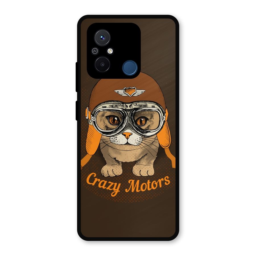 Crazy cat Metal Back Case for Redmi 12C