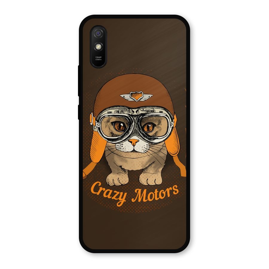 Crazy cat Metal Back Case for Redmi 9i