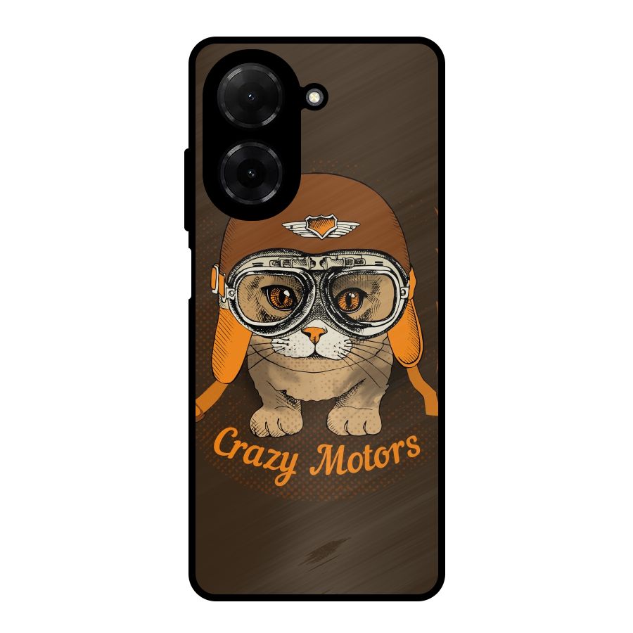 Crazy cat Metal Back Case for Redmi A5 4G