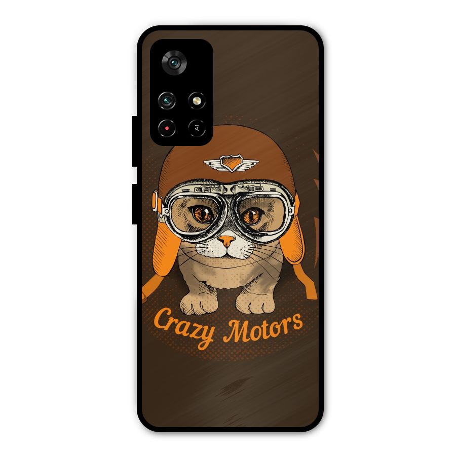 Crazy cat Metal Back Case for Redmi Note 11T 5G