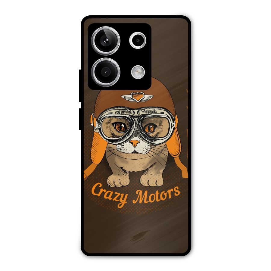 Crazy cat Metal Back Case for Redmi Note 13 5G
