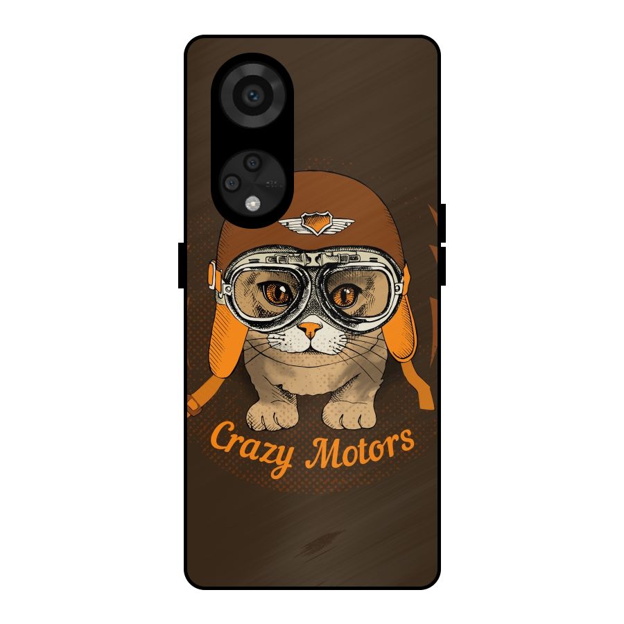 Crazy cat Metal Back Case for Reno8 T 5G