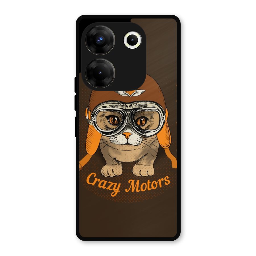 Crazy cat Metal Back Case for Tecno Camon 20