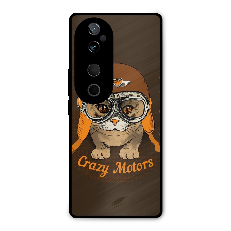 Crazy cat Metal Back Case for Vivo T3 Ultra