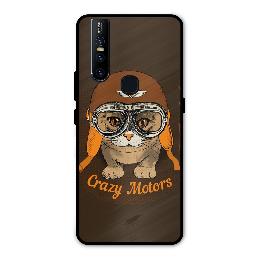 Crazy cat Metal Back Case for Vivo V15