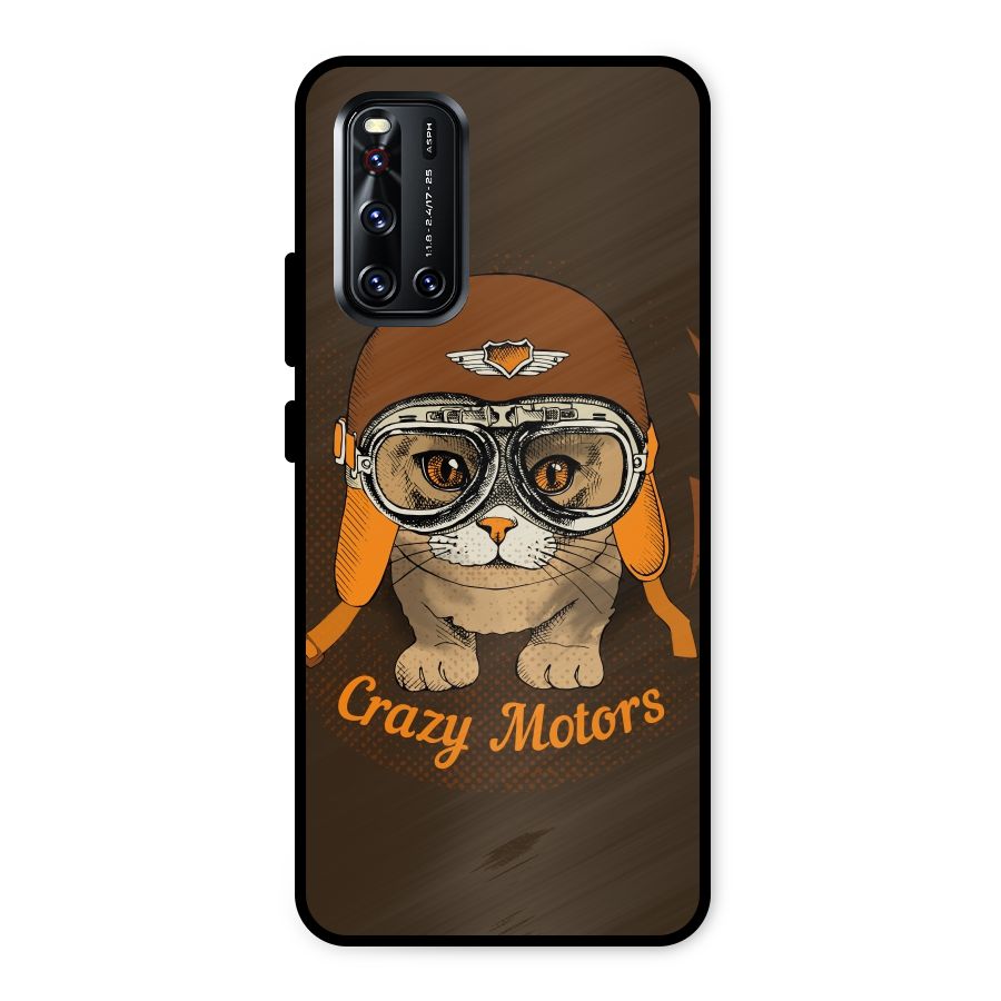 Crazy cat Metal Back Case for Vivo V19