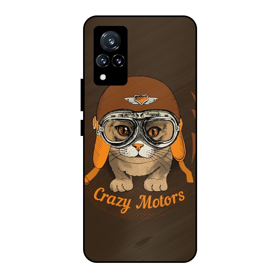 Crazy cat Metal Back Case for Vivo V21 5G