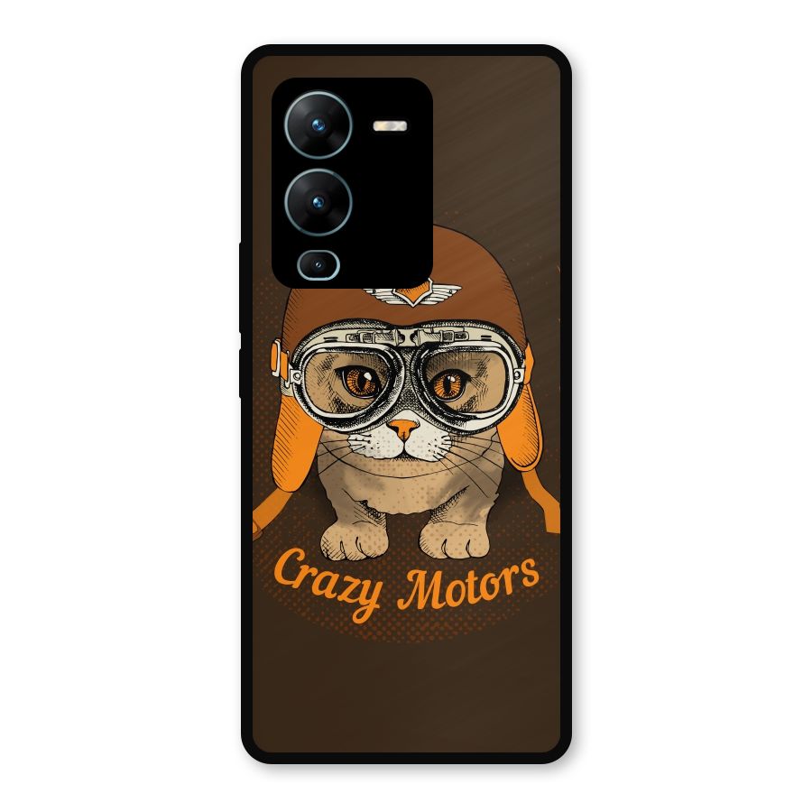 Crazy cat Metal Back Case for Vivo V25 Pro