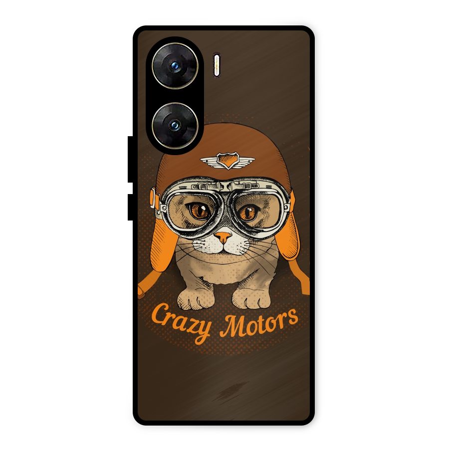 Crazy cat Metal Back Case for Vivo V29e