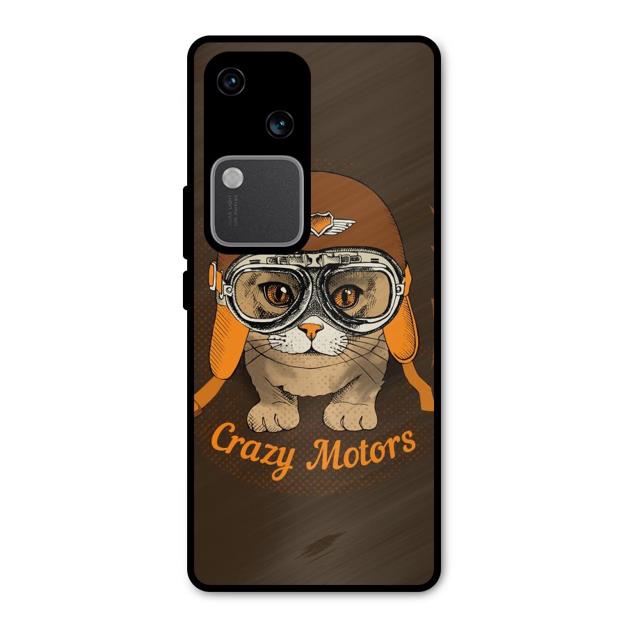 Crazy cat Metal Back Case for Vivo V30