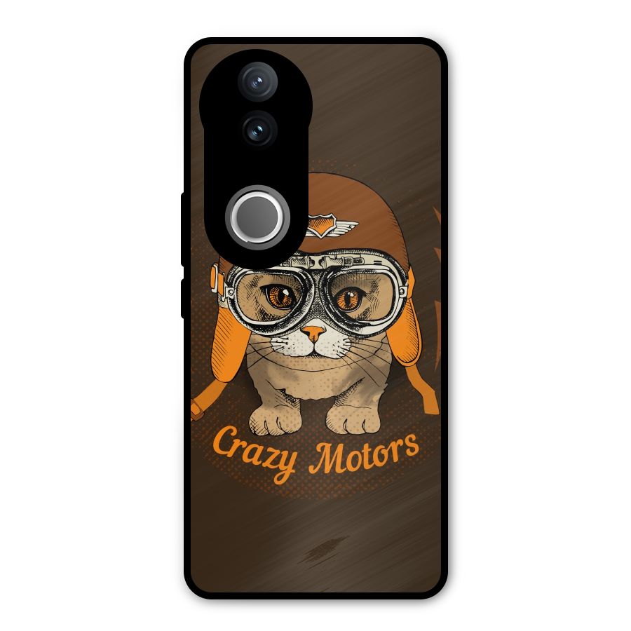 Crazy cat Metal Back Case for Vivo V50