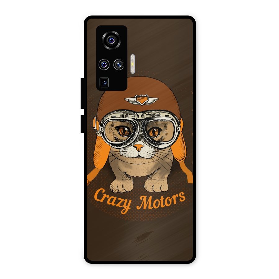 Crazy cat Metal Back Case for Vivo X50 Pro