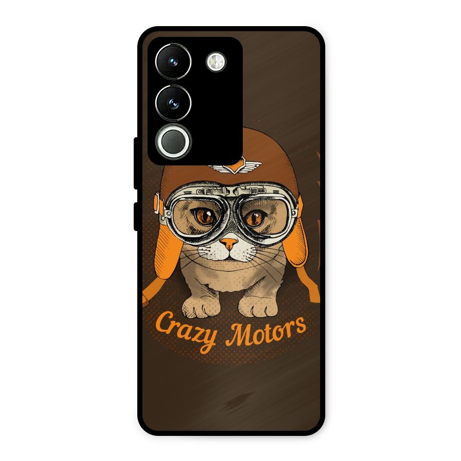 Crazy cat Metal Back Case for Vivo Y200