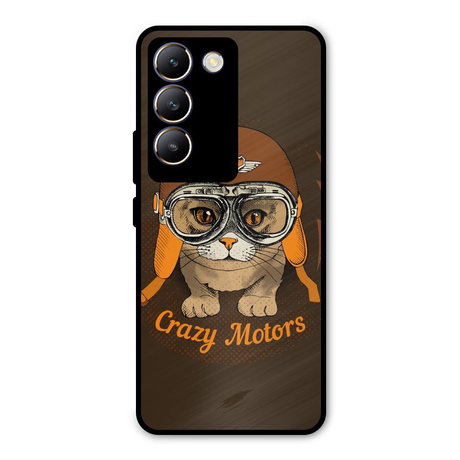 Crazy cat Metal Back Case for Vivo Y200e