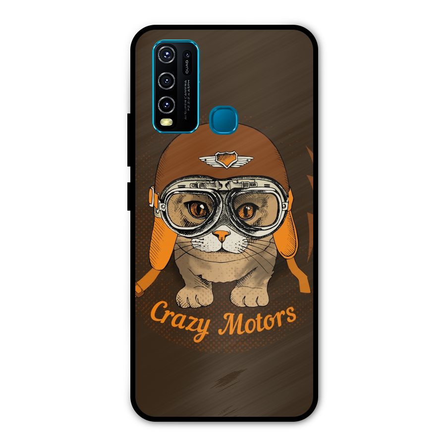 Crazy cat Metal Back Case for Vivo Y30
