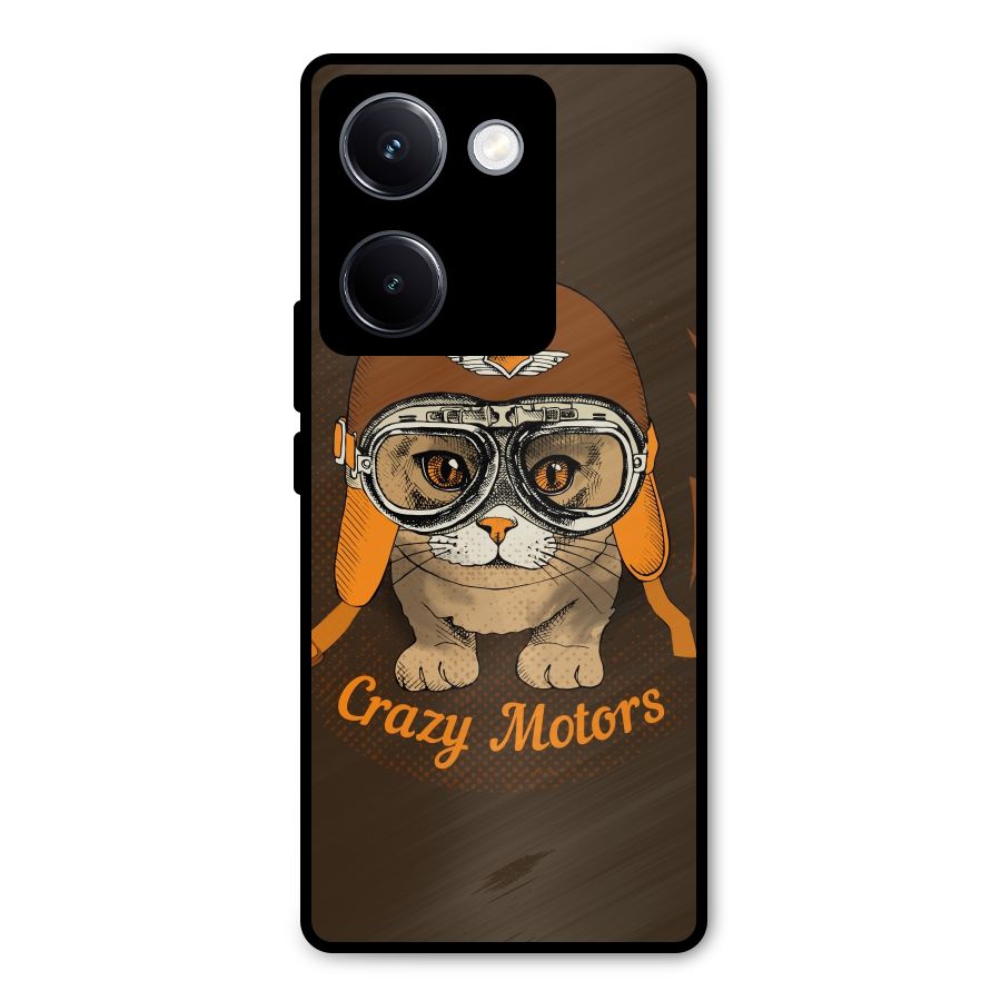 Crazy cat Metal Back Case for Vivo Y300 Plus