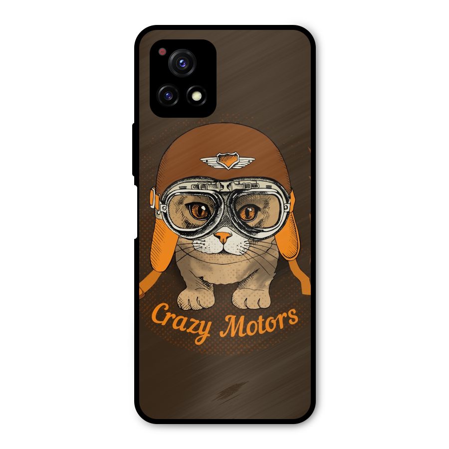Crazy cat Metal Back Case for Vivo Y72 5G
