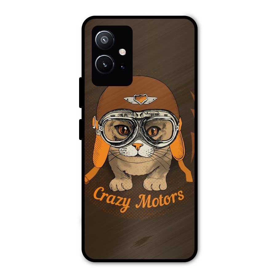 Crazy cat Metal Back Case for Vivo Y75 5G