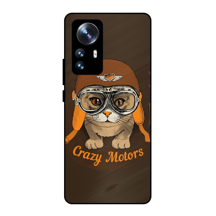 Crazy cat Metal Back Case for Xiaomi 12 Pro