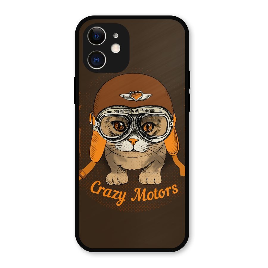 Crazy cat Metal Back Case for iPhone 12