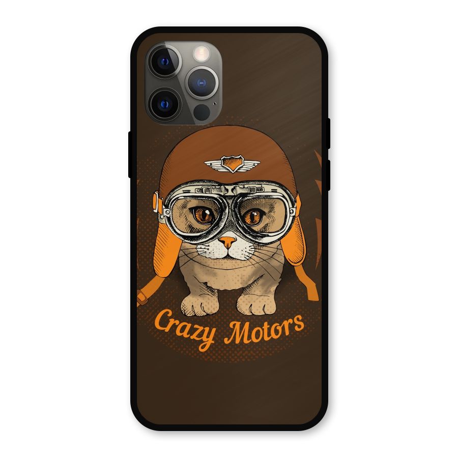 Crazy cat Metal Back Case for iPhone 12 Pro